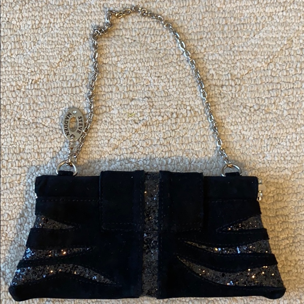 Steve Madden black suede clutch - Picture 3 of 6
